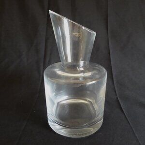 NEW 8” ILLUSIONS CONTEMPORARY ANGLED SPOUT CRYSTAL DECANTER